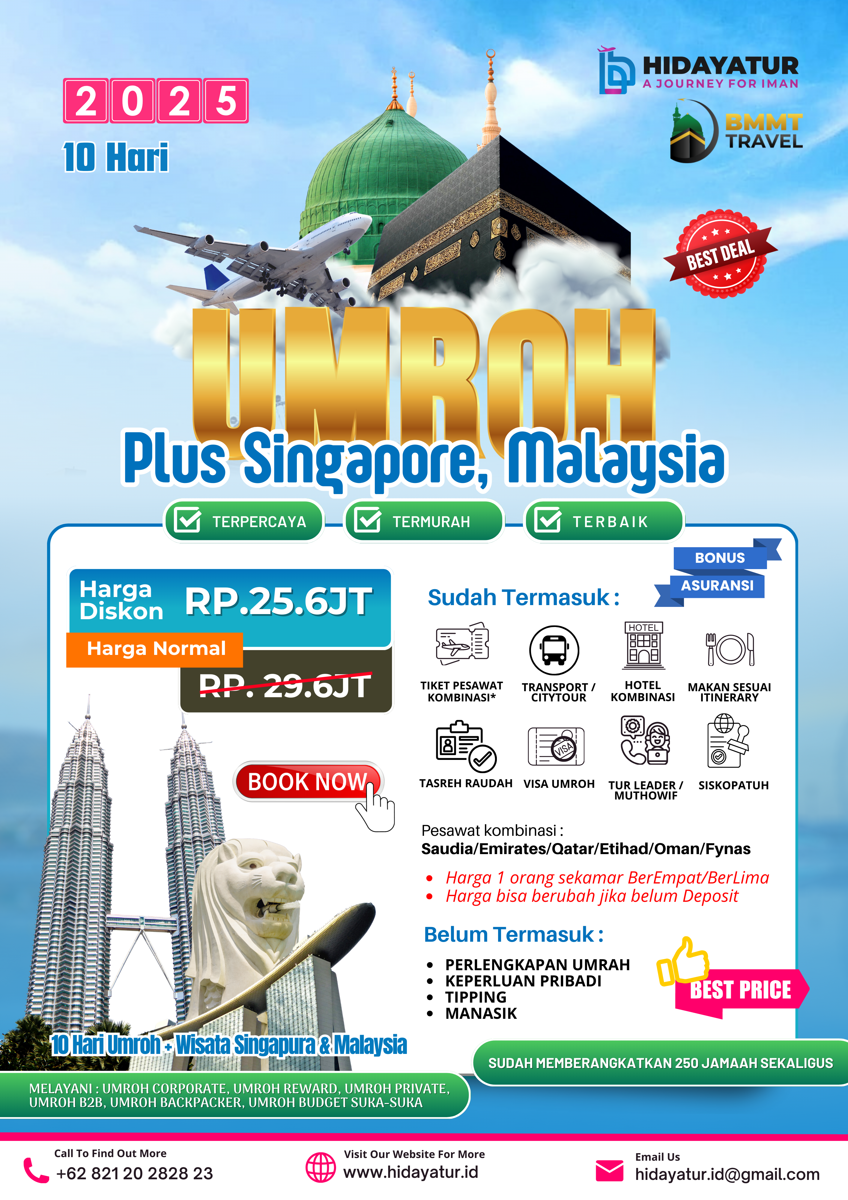 Umroh Plus SIngapore Malaysia 10 Hari - Hidayatur